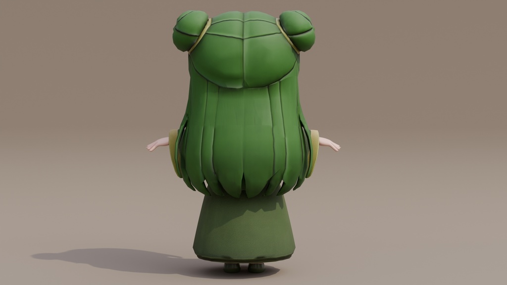 Stylized Chibi Girl - Rigged 3D Character | スタイライズドちび少女・リグ付き3Dモデル