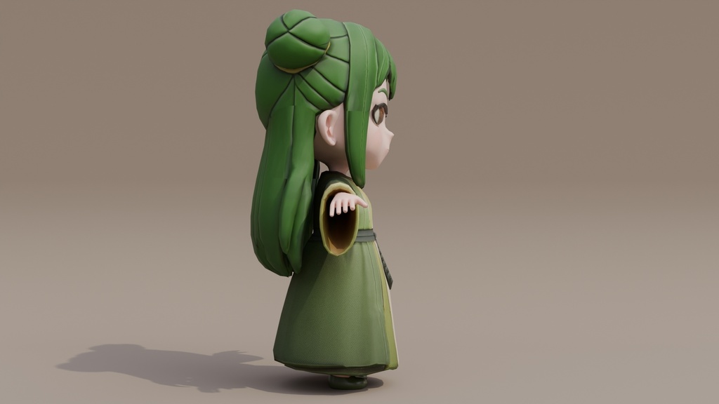 Stylized Chibi Girl - Rigged 3D Character | スタイライズドちび少女・リグ付き3Dモデル