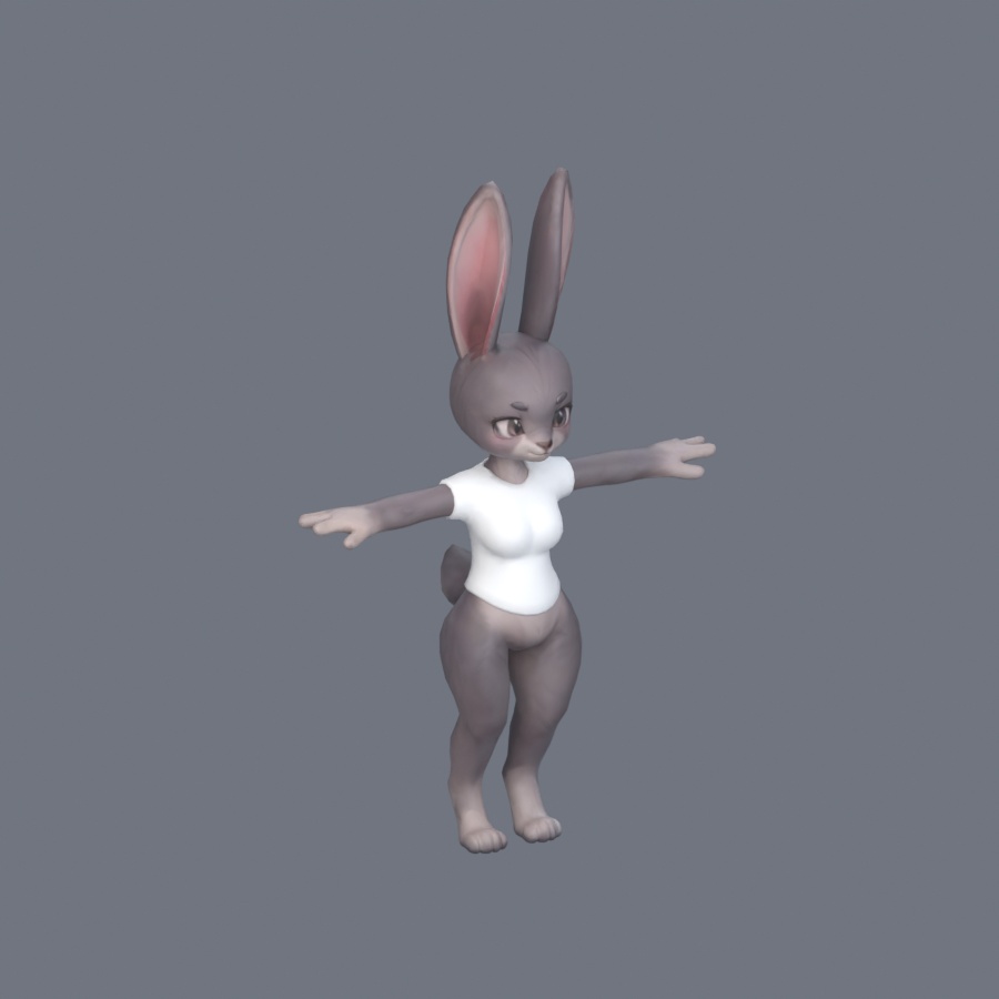 Stylized Bunny Character - Rigged 3D Model | スタイライズドバニー・リグ付き3Dモデル