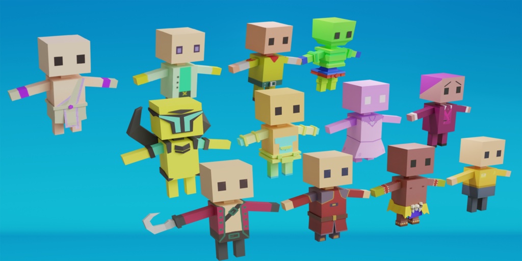 GOE Blocky Character Creator | ブロックキャラクター作成アドオン