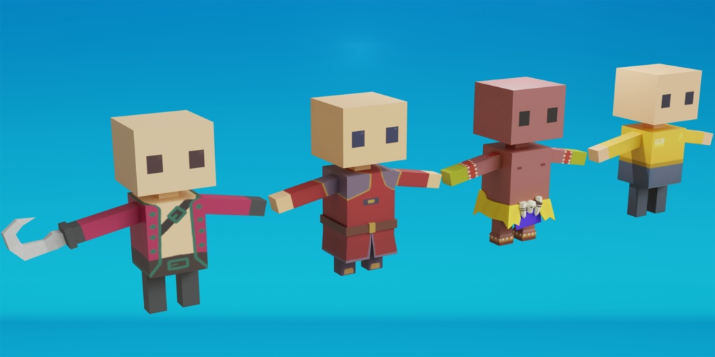 GOE Blocky Character Creator | ブロックキャラクター作成アドオン