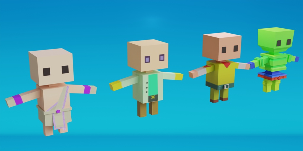 GOE Blocky Character Creator | ブロックキャラクター作成アドオン