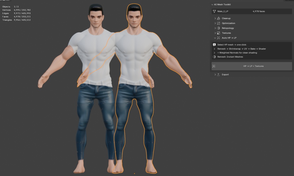 Mesh Prep Studio - Cleanup, Retopo, UV & Bake Toolkit | メッシュ最適化アドオン