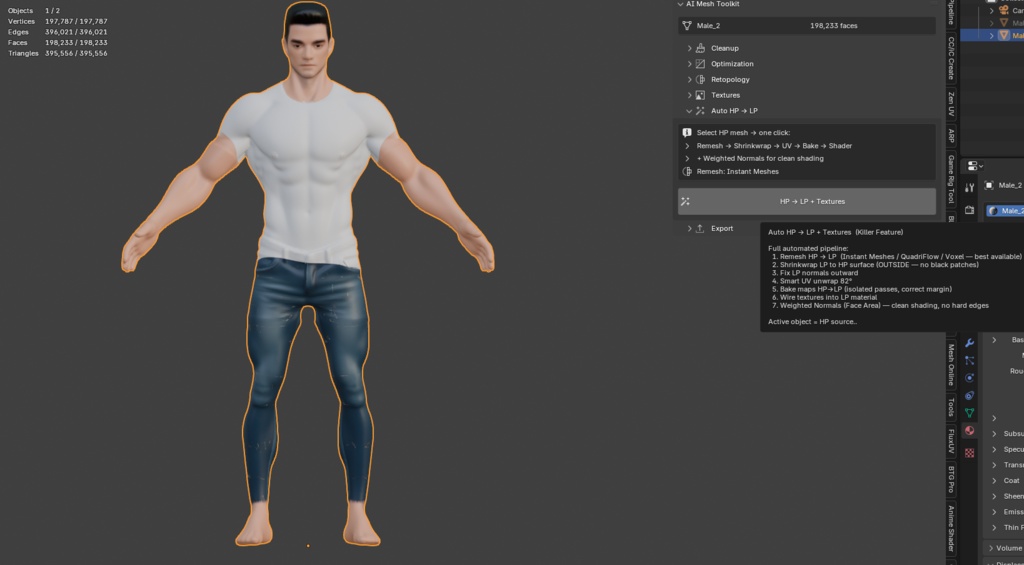 Mesh Prep Studio - Cleanup, Retopo, UV & Bake Toolkit | メッシュ最適化アドオン