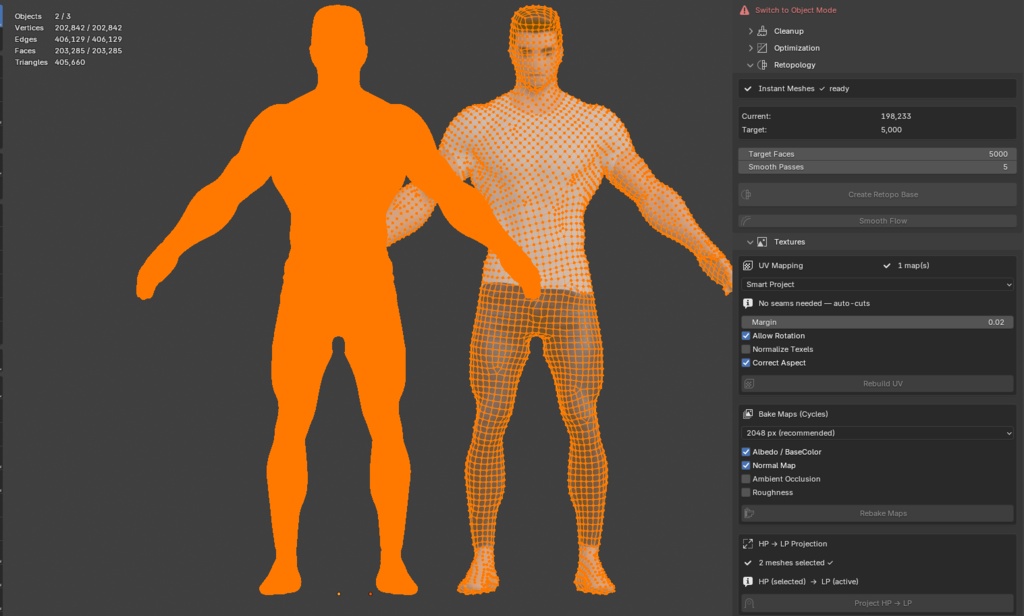 Mesh Prep Studio - Cleanup, Retopo, UV & Bake Toolkit | メッシュ最適化アドオン