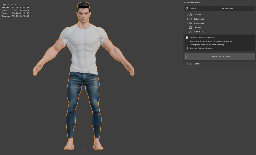 Mesh Prep Studio - Cleanup, Retopo, UV & Bake Toolkit | メッシュ最適化アドオン