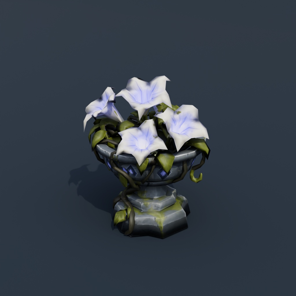 Stylized Low-Poly Twisted Dead Tree | Blender | ハロウィン3Dモデル