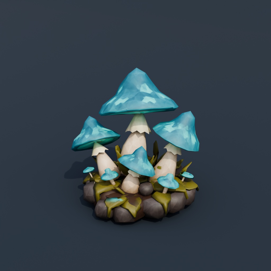 Stylized Low-Poly Spider Egg Nest | Blender | ハロウィン3Dモデル