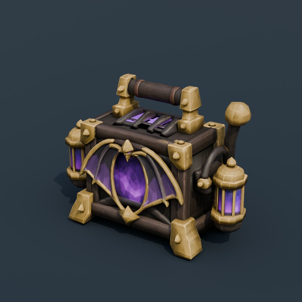 Stylized Low-Poly Ectoplasm Ghost Trap | Blender | ハロウィン3Dモデル