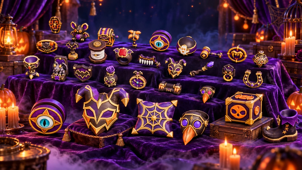 Stylized Halloween Prop Pack Vol. 5 - 30 Game-Ready Models | Blender | ハロウィン3Dモデル