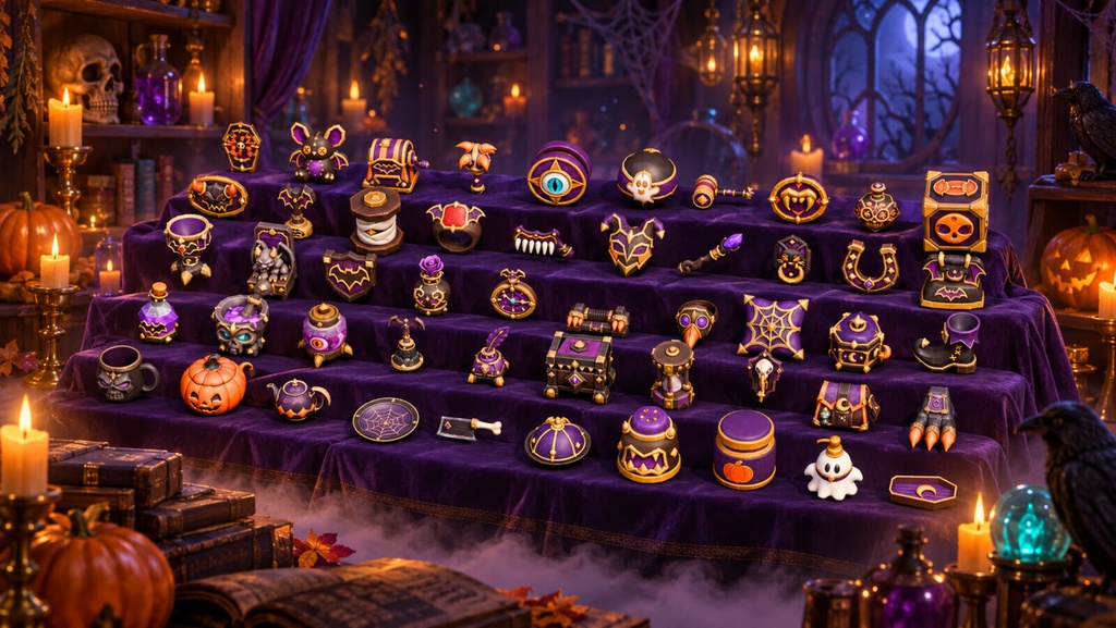 Stylized Halloween Collection Vol. 3 - 50 Game-Ready Models | Blender | ハロウィン3Dモデル