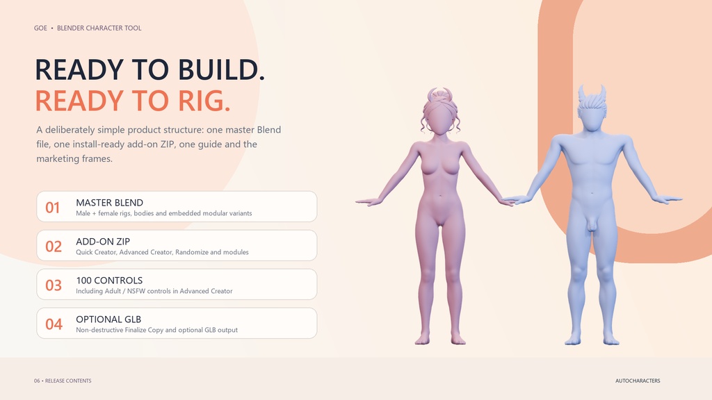AutoCharacters|Stylized Male & Female Character Creator for Blender