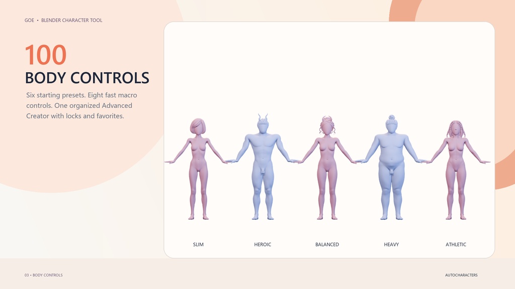 AutoCharacters|Stylized Male & Female Character Creator for Blender