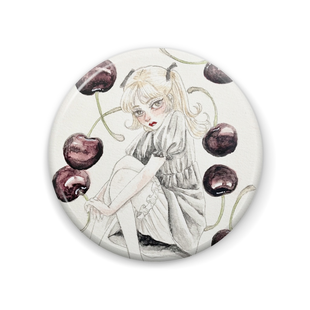 【Ellie and Dark cherry】缶バッジ