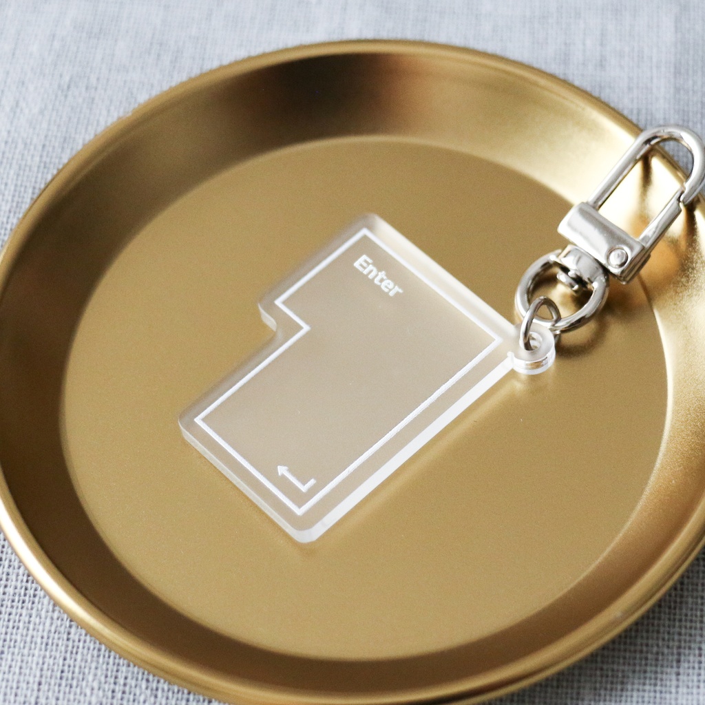 エンターキーのアクリルキーホルダー