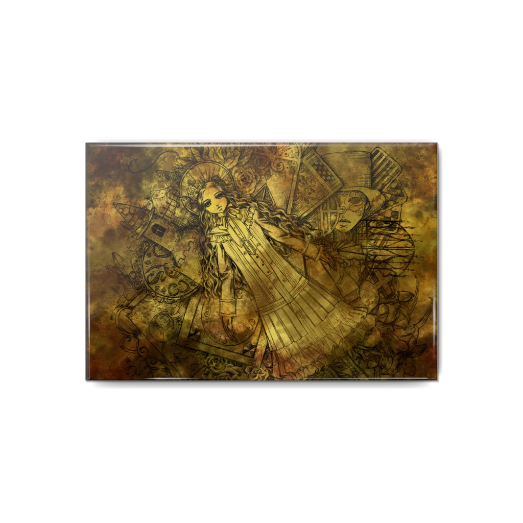 アンティークイラスト缶バッジ