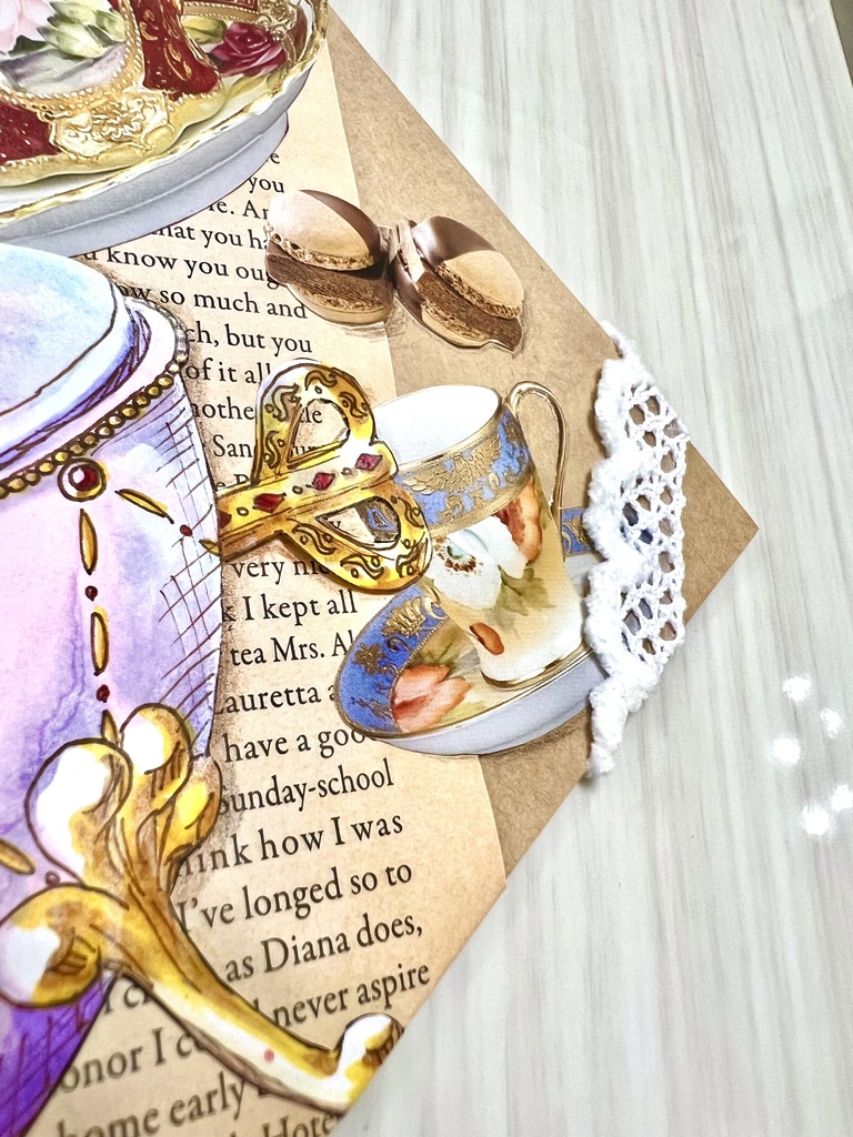 【原画】白馬のオルゴール(コラージュ作品)【A4】