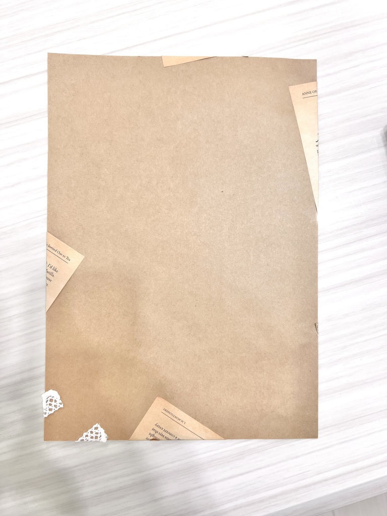 【原画】白馬のオルゴール(コラージュ作品)【A4】