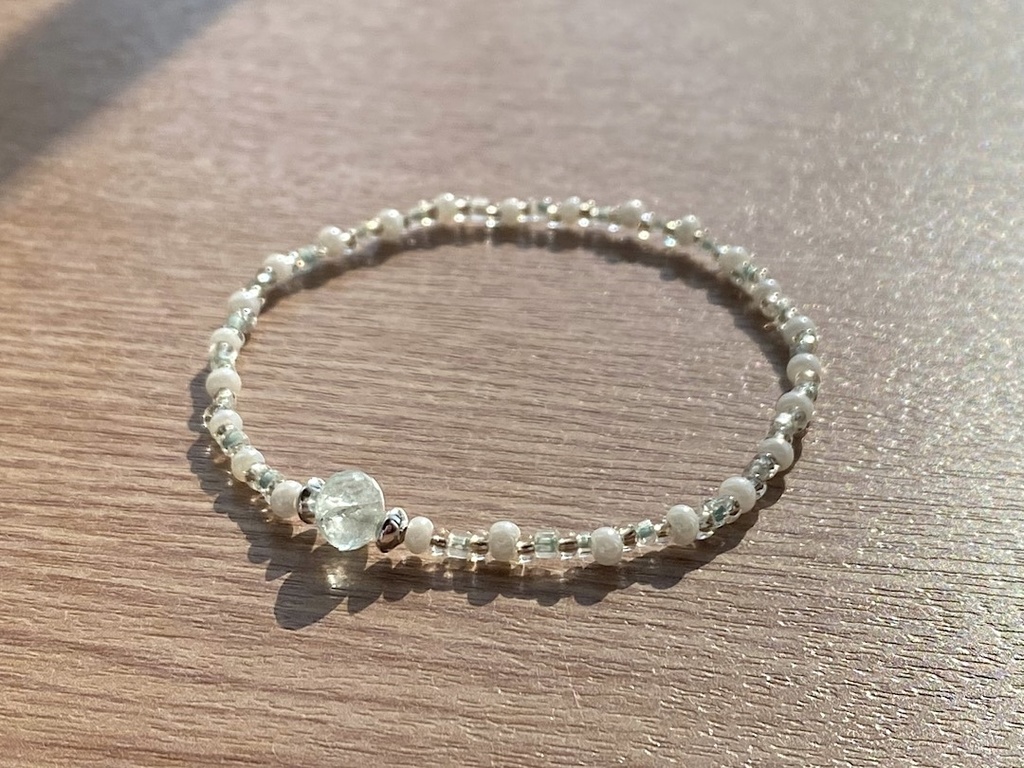 モスアクアマリン ヴィンテージ ブレスレット