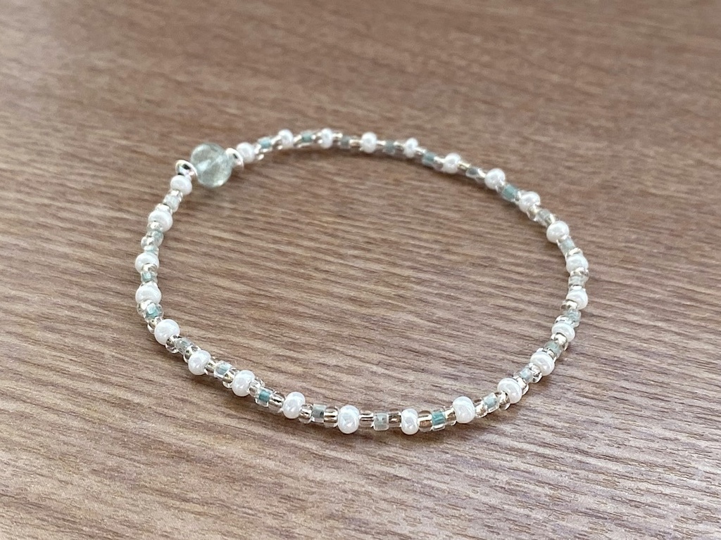 モスアクアマリン ヴィンテージ ブレスレット