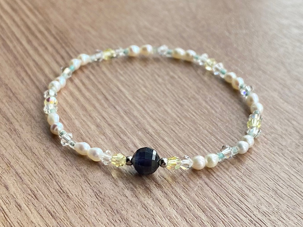 アイオライト & クリスタル ブレスレット