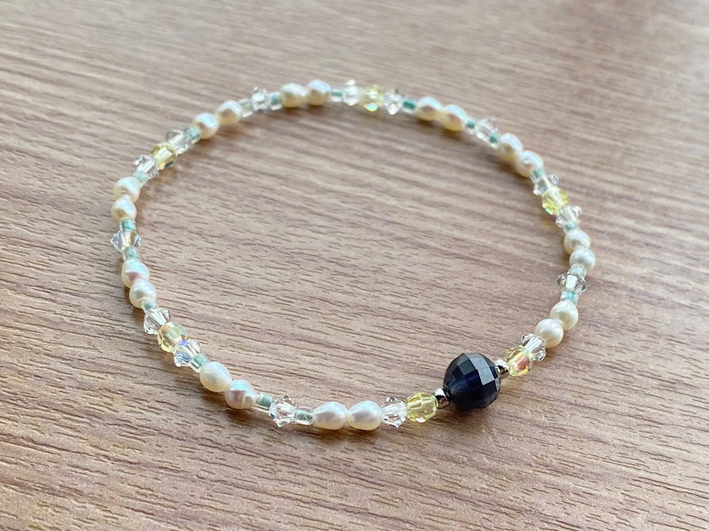 アイオライト & クリスタル ブレスレット