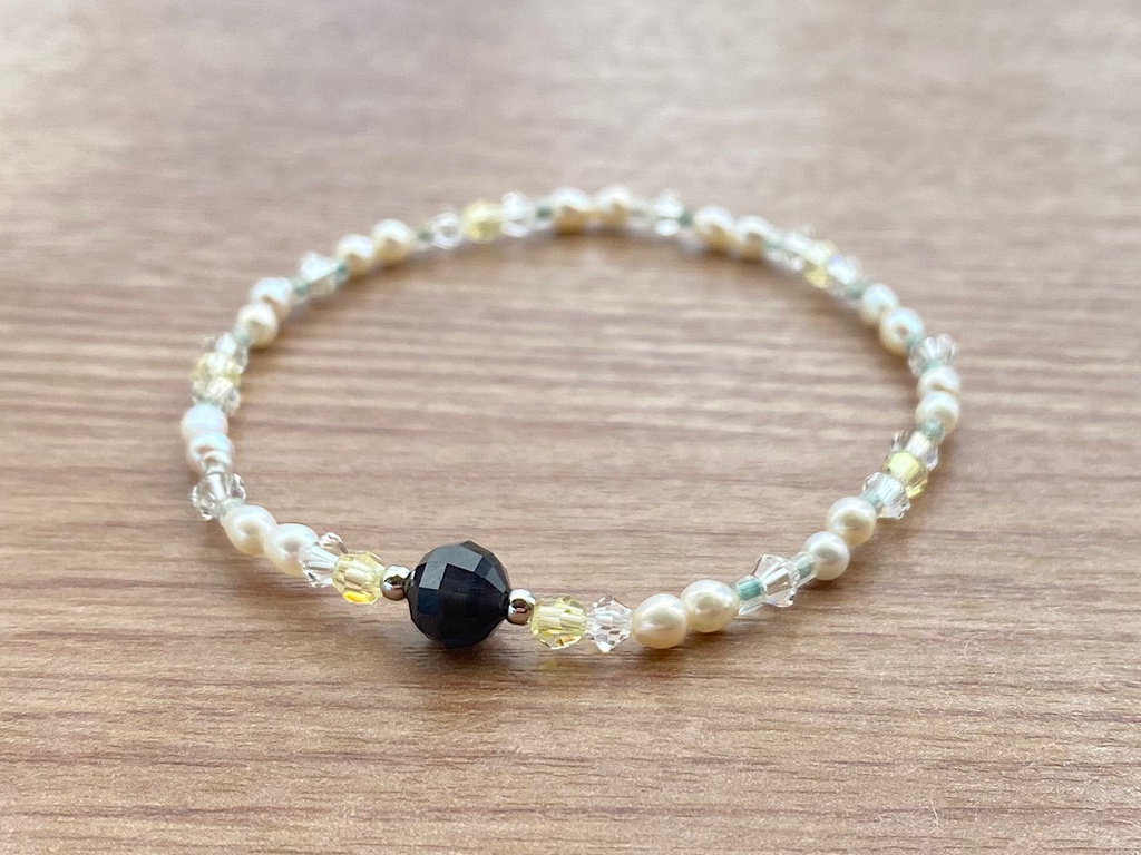 アイオライト & クリスタル ブレスレット