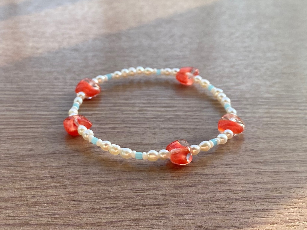 ヴィンテージ チェリー & パール ブレスレット