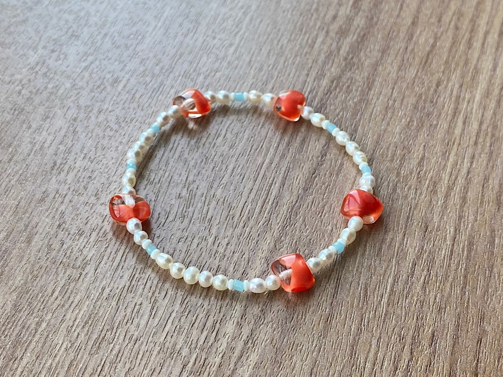 ヴィンテージ チェリー & パール ブレスレット