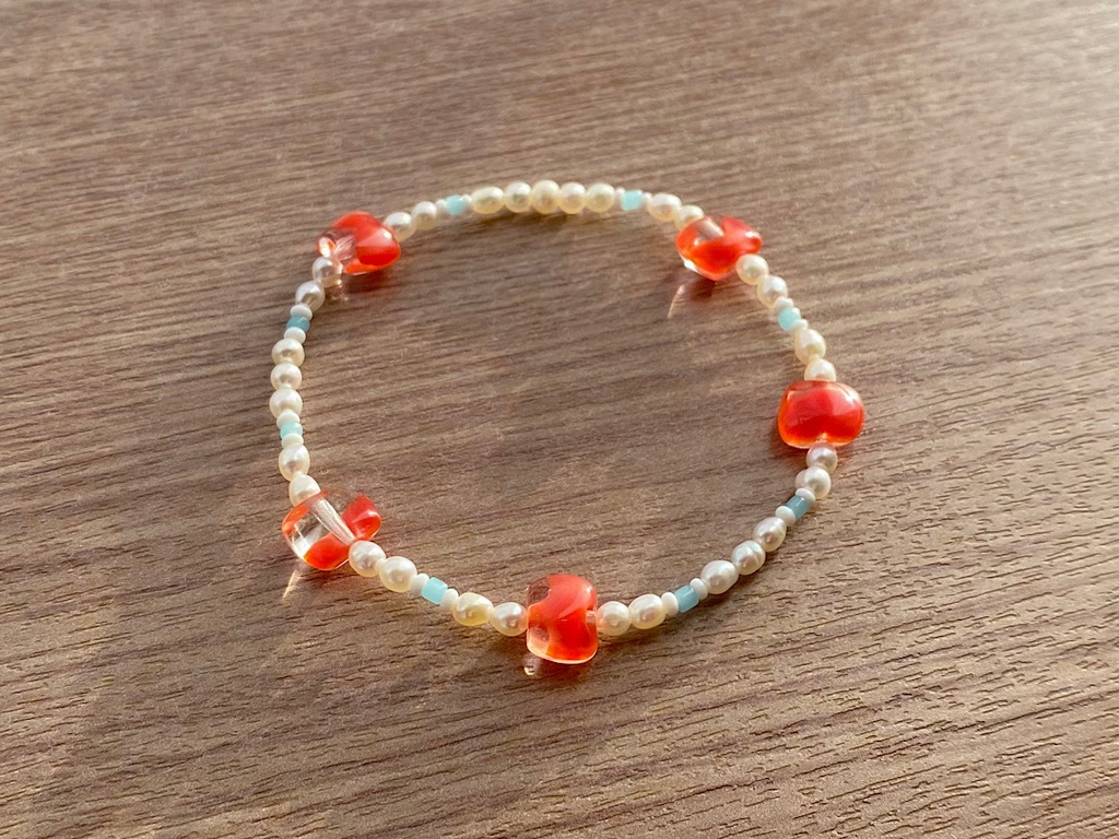 ヴィンテージ チェリー & パール ブレスレット