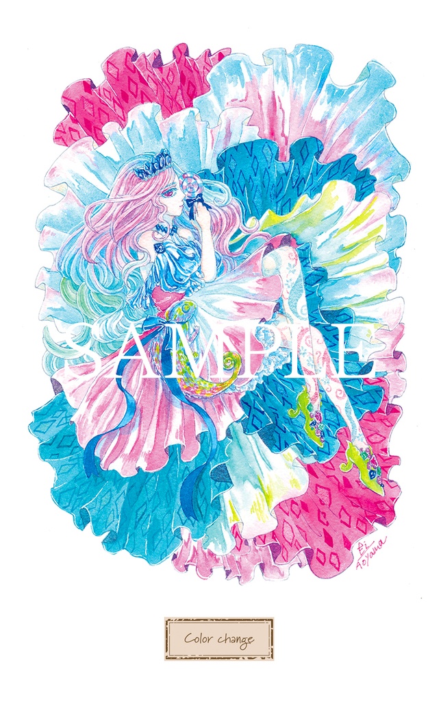 名刺サイズカード2枚セット(光学効果)