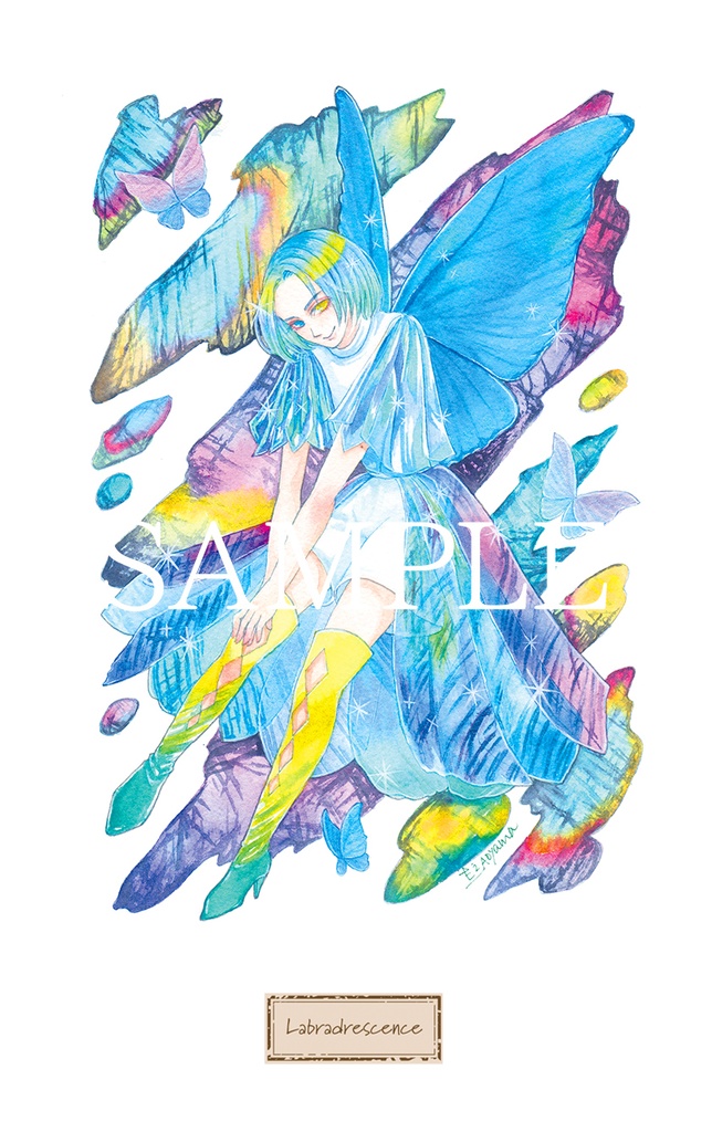 名刺サイズカード2枚セット(光学効果)