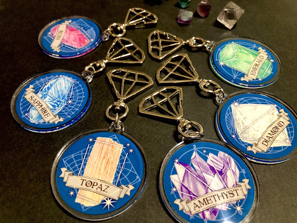 鉱物星座アクリルキーホルダー