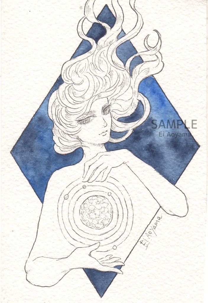 ペン画ドローイング(ハガキサイズ)