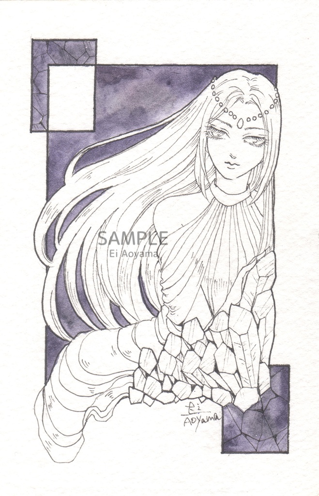 ペン画ドローイング(ハガキサイズ)