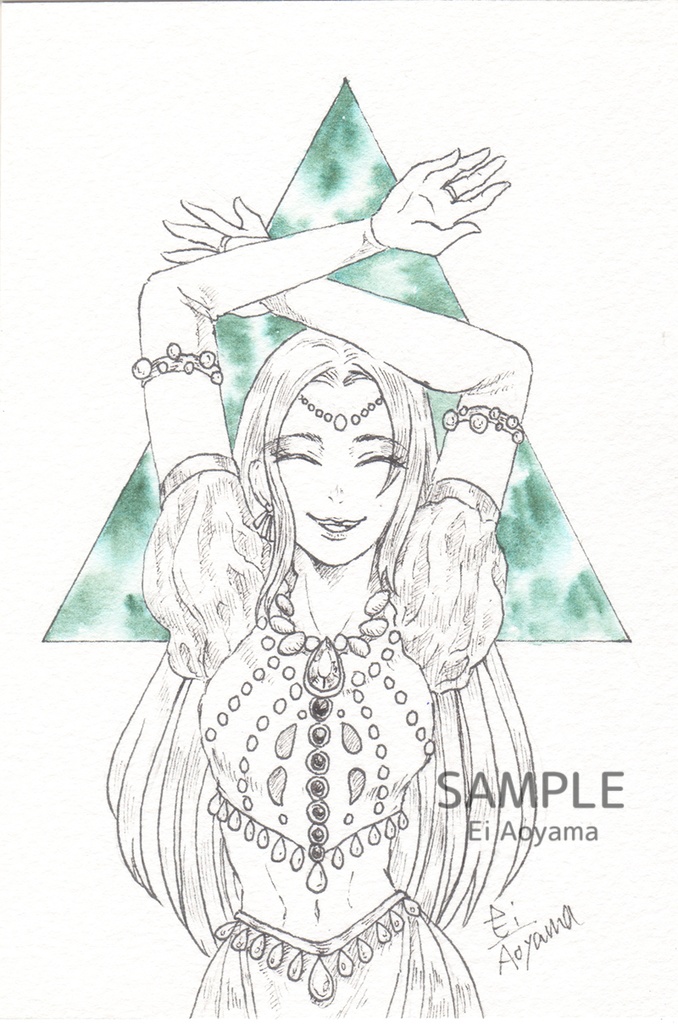 ペン画ドローイング(ハガキサイズ)