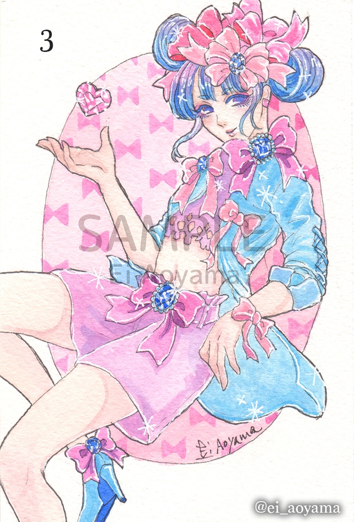 ファションドローイング(ハガキサイズ)