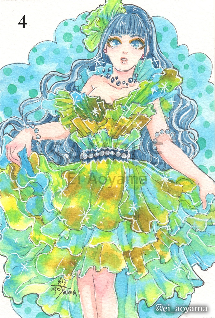 ファションドローイング(ハガキサイズ)