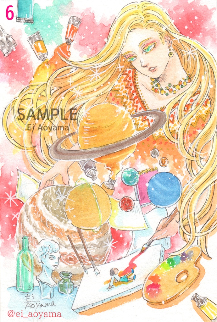 ドローイング(ハガキサイズ)