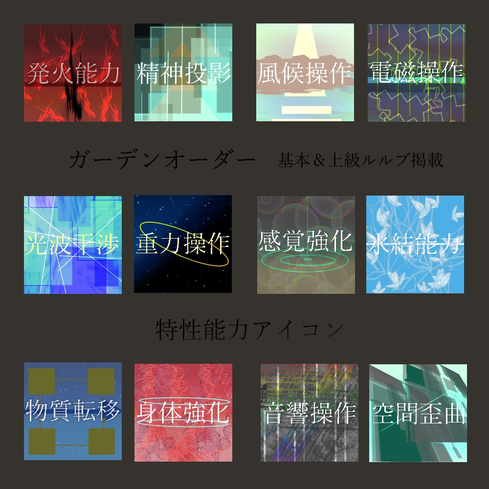 【ガーデンオーダー】特性アイコン