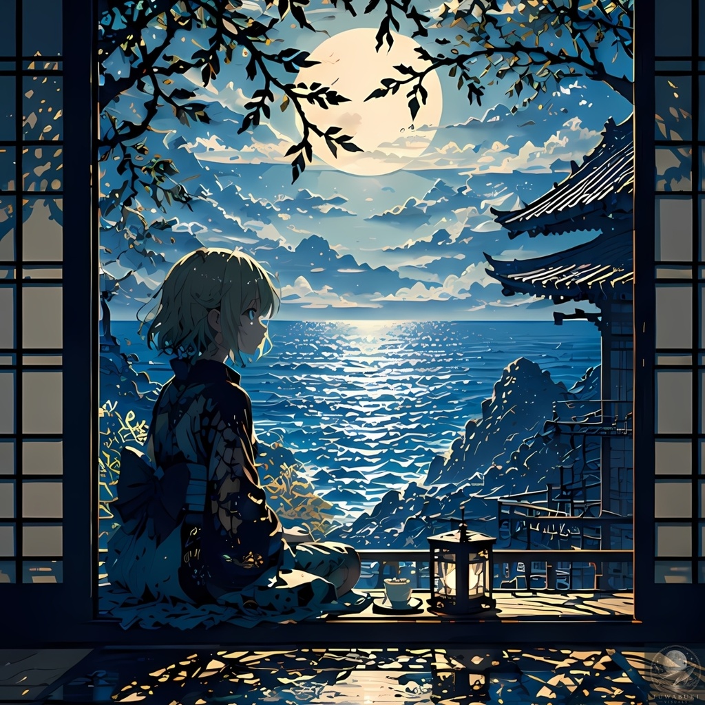 蒼い影絵の奏でる静寂 4K WALLPAPER PACK3000X4000PX