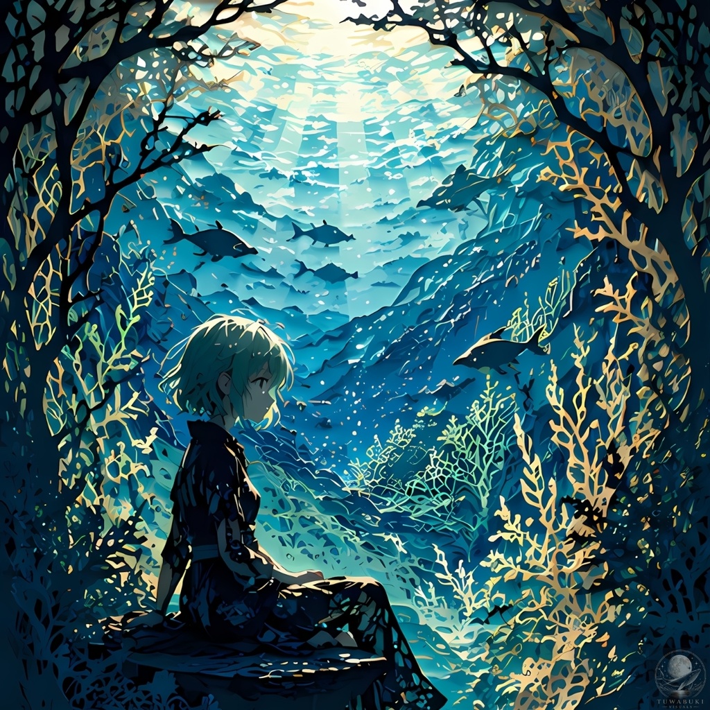 蒼い影絵の奏でる静寂 4K WALLPAPER PACK3000X4000PX