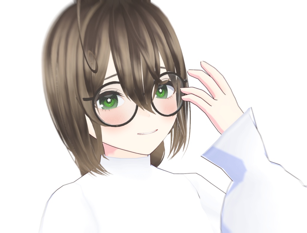 【VRM 3Dmodel】1_三つ編みメガネ