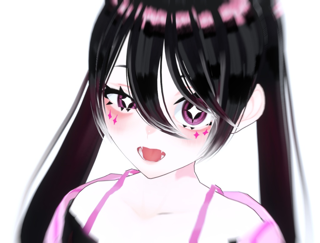 【VRM 3Dmodel】5_小悪魔ピンクちゃん(黒髪/ピンク髪)