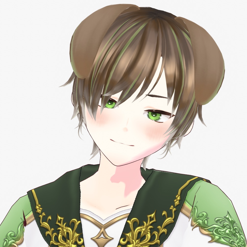 【VRM 3Dmodel】6_わんこ緑目(少年 / 青年)