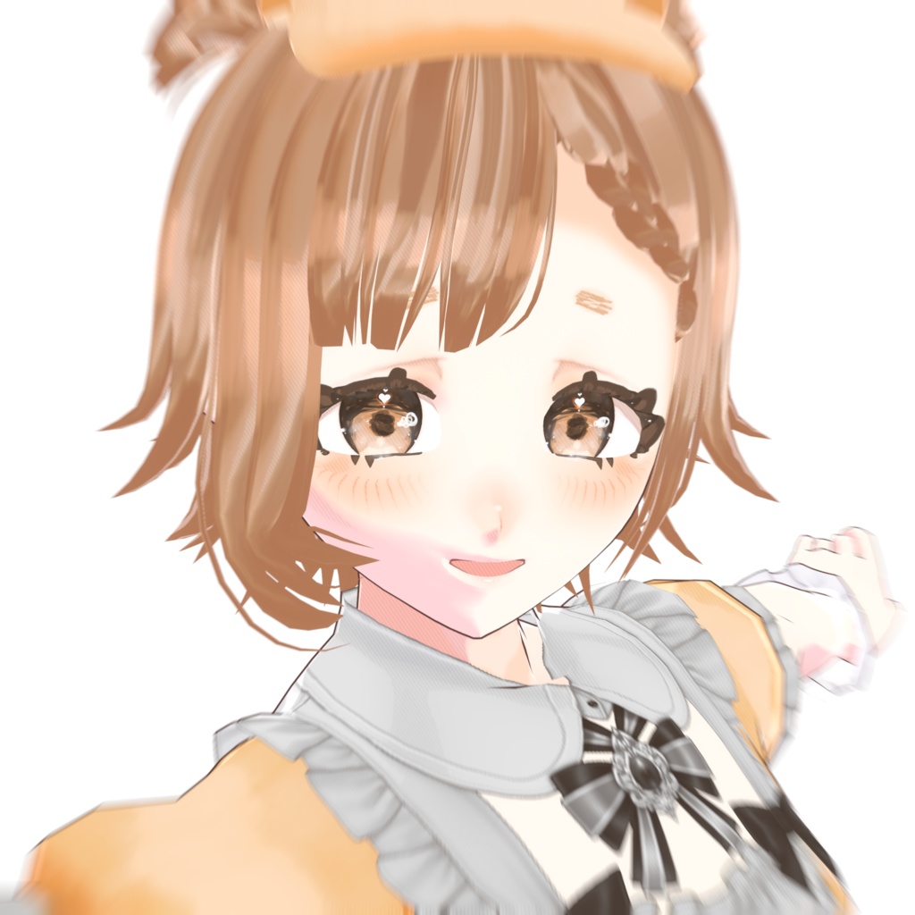 【VRChat対応 & VRM_model】「7_ふわふわパン少女」