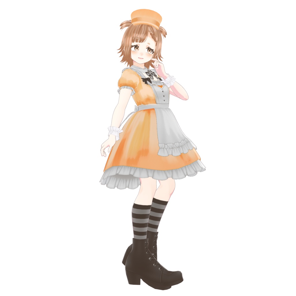 【VRChat対応 & VRM_model】「7_ふわふわパン少女」