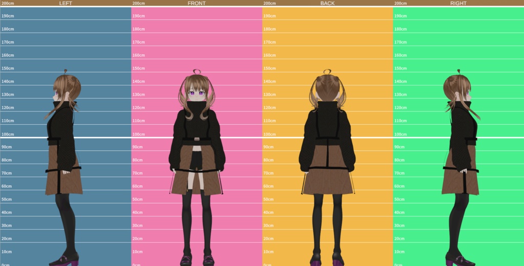 【VRChat対応】こまりまゆ。【オリジナル3Dモデル】