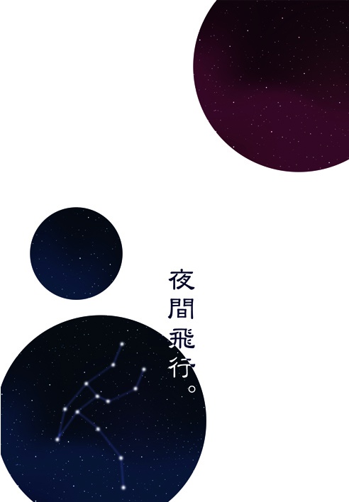 夜間飛行。