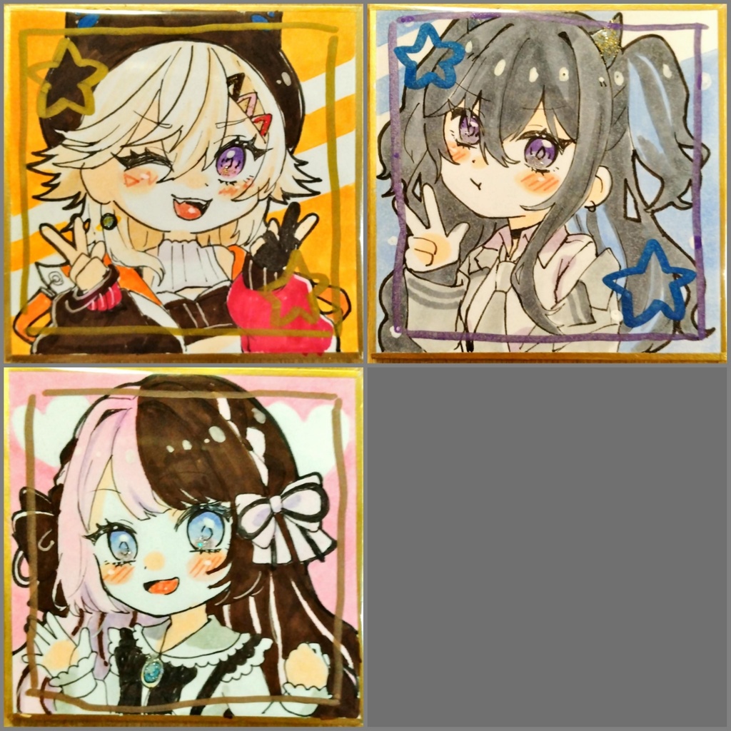 【非公式】ぶいすぽちゃん手描き豆色紙